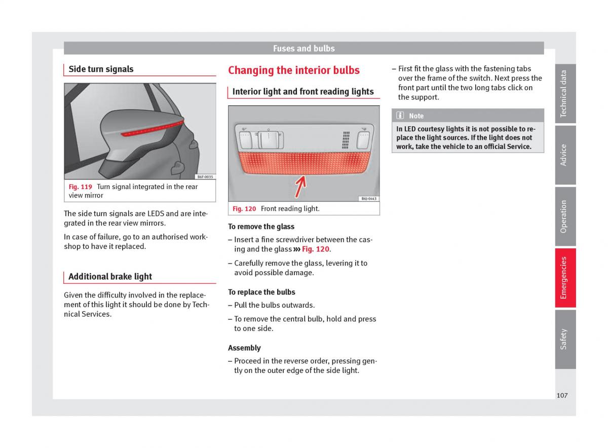 Seat Arona owners manual / page 109