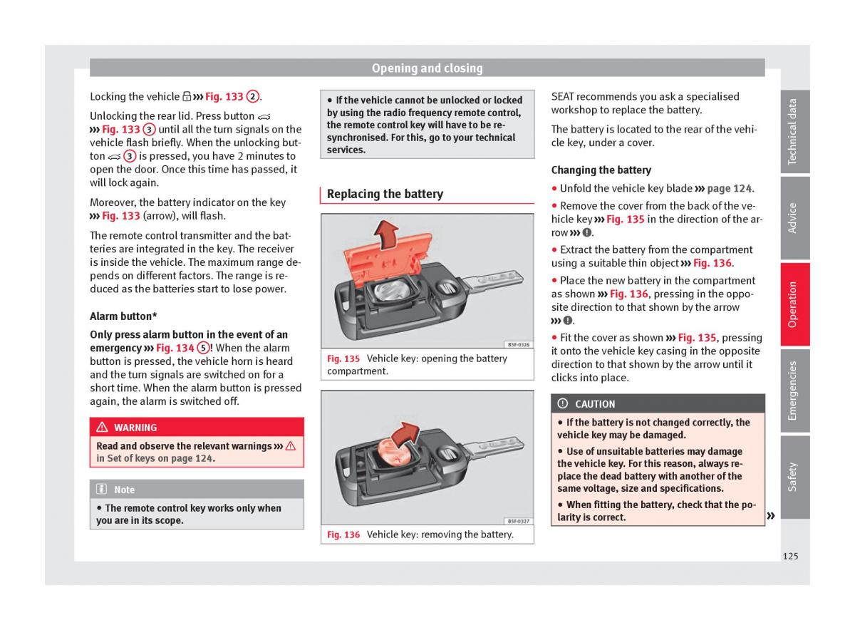 Seat Arona owners manual / page 127