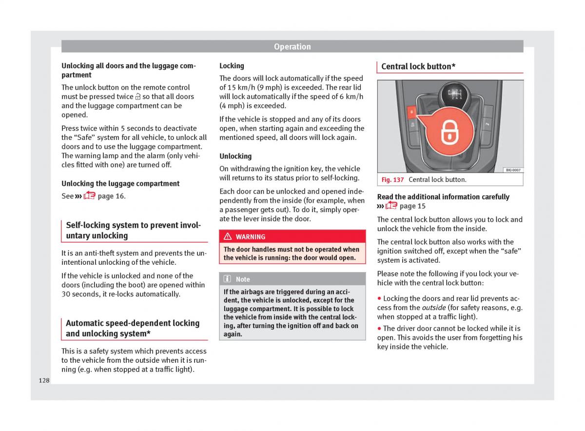 Seat Arona owners manual / page 130