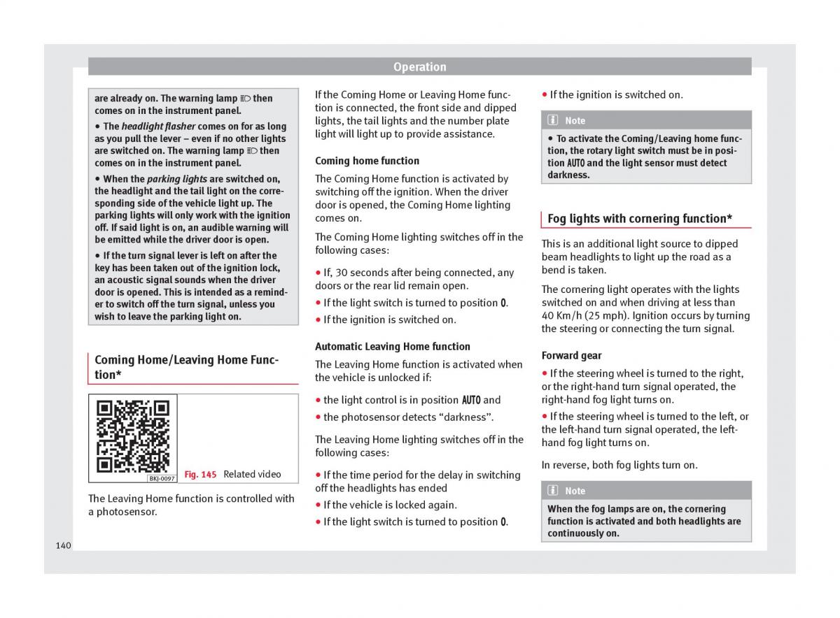 Seat Arona owners manual / page 142