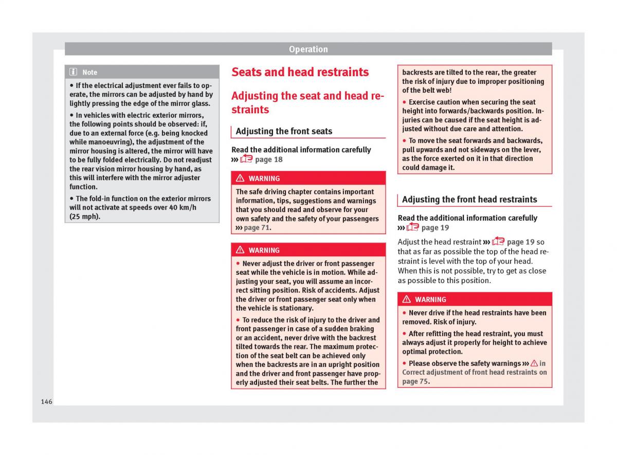 Seat Arona owners manual / page 148