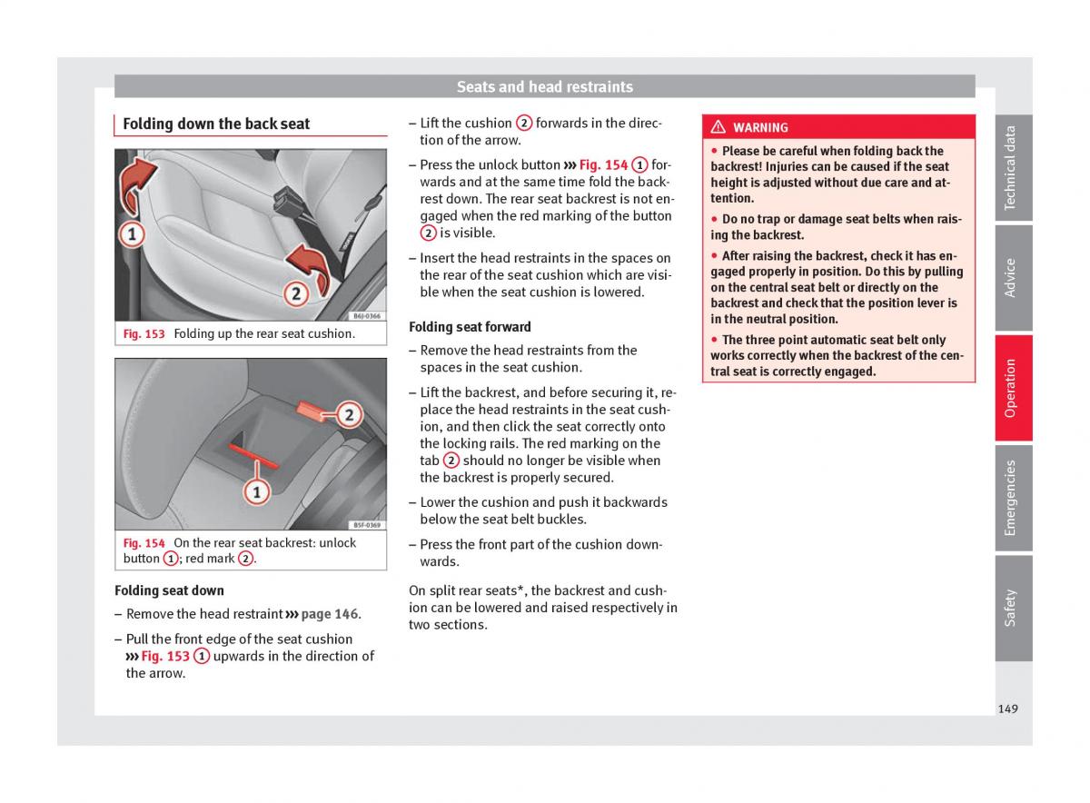 Seat Arona owners manual / page 151