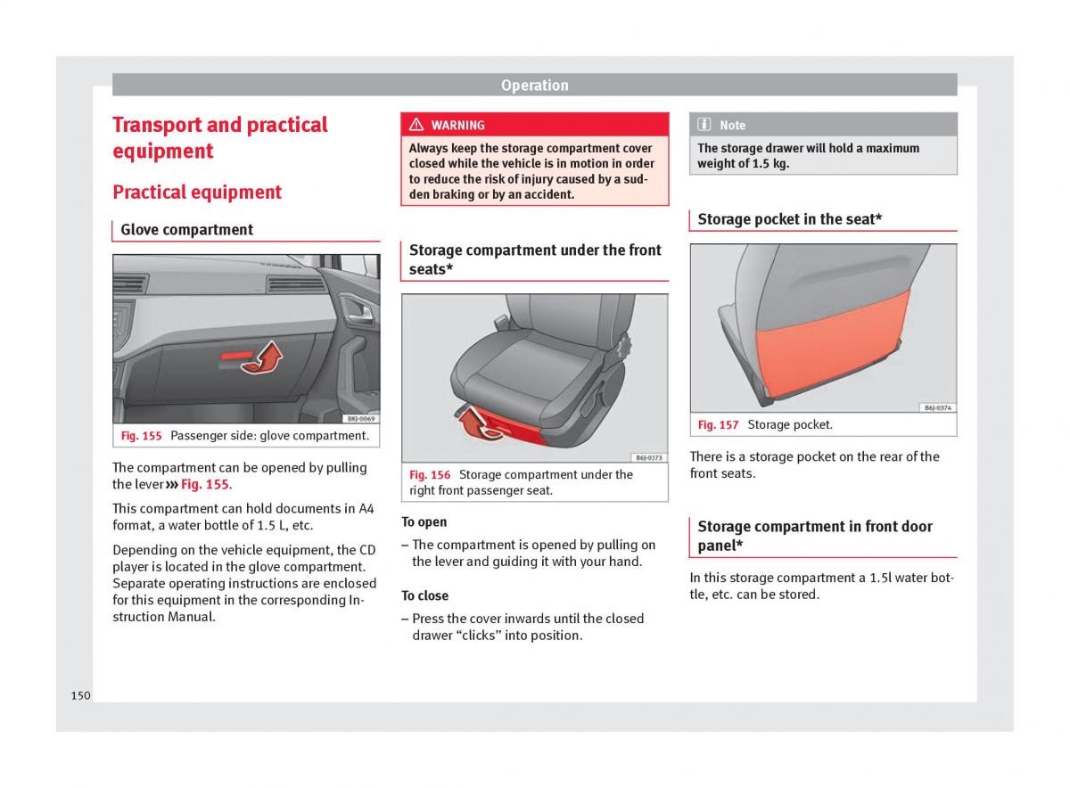 Seat Arona owners manual / page 152