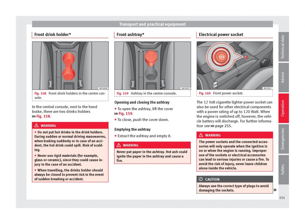 Seat Arona owners manual / page 153