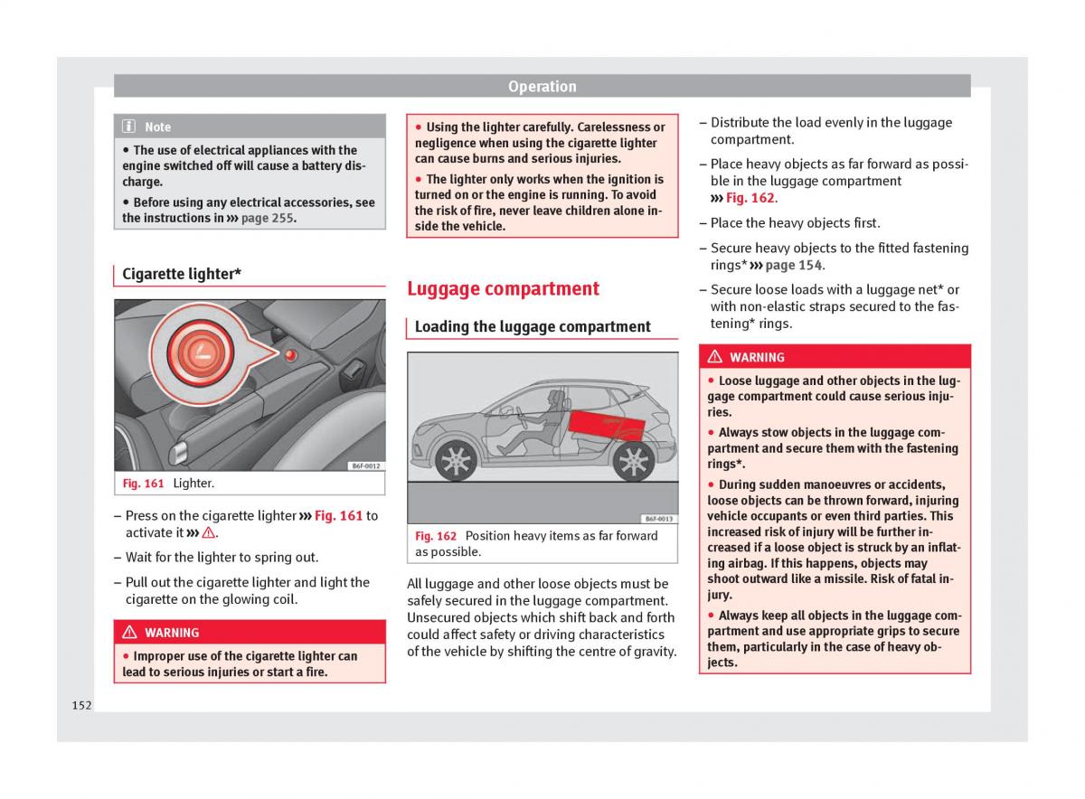 Seat Arona owners manual / page 154