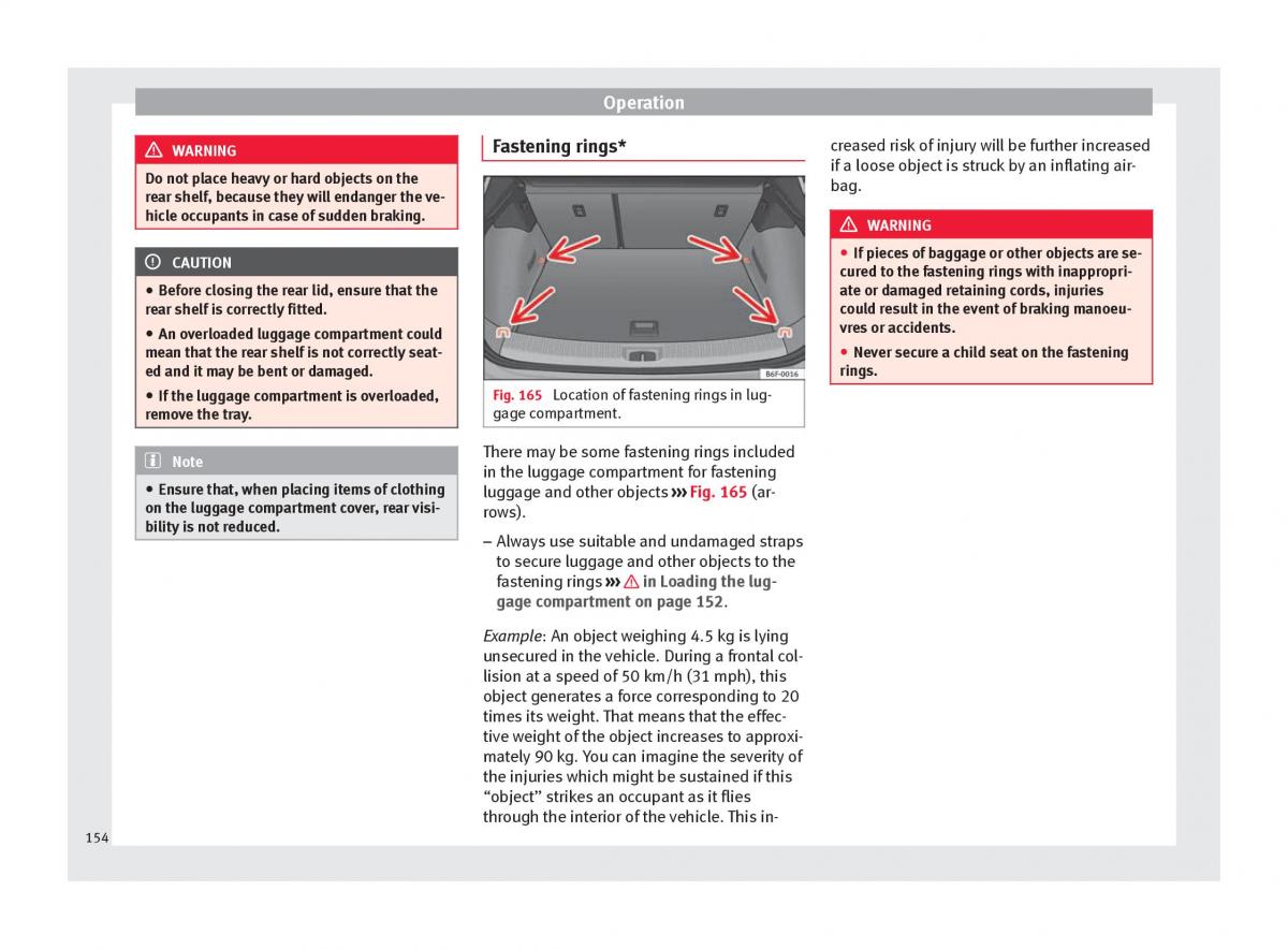 Seat Arona owners manual / page 156