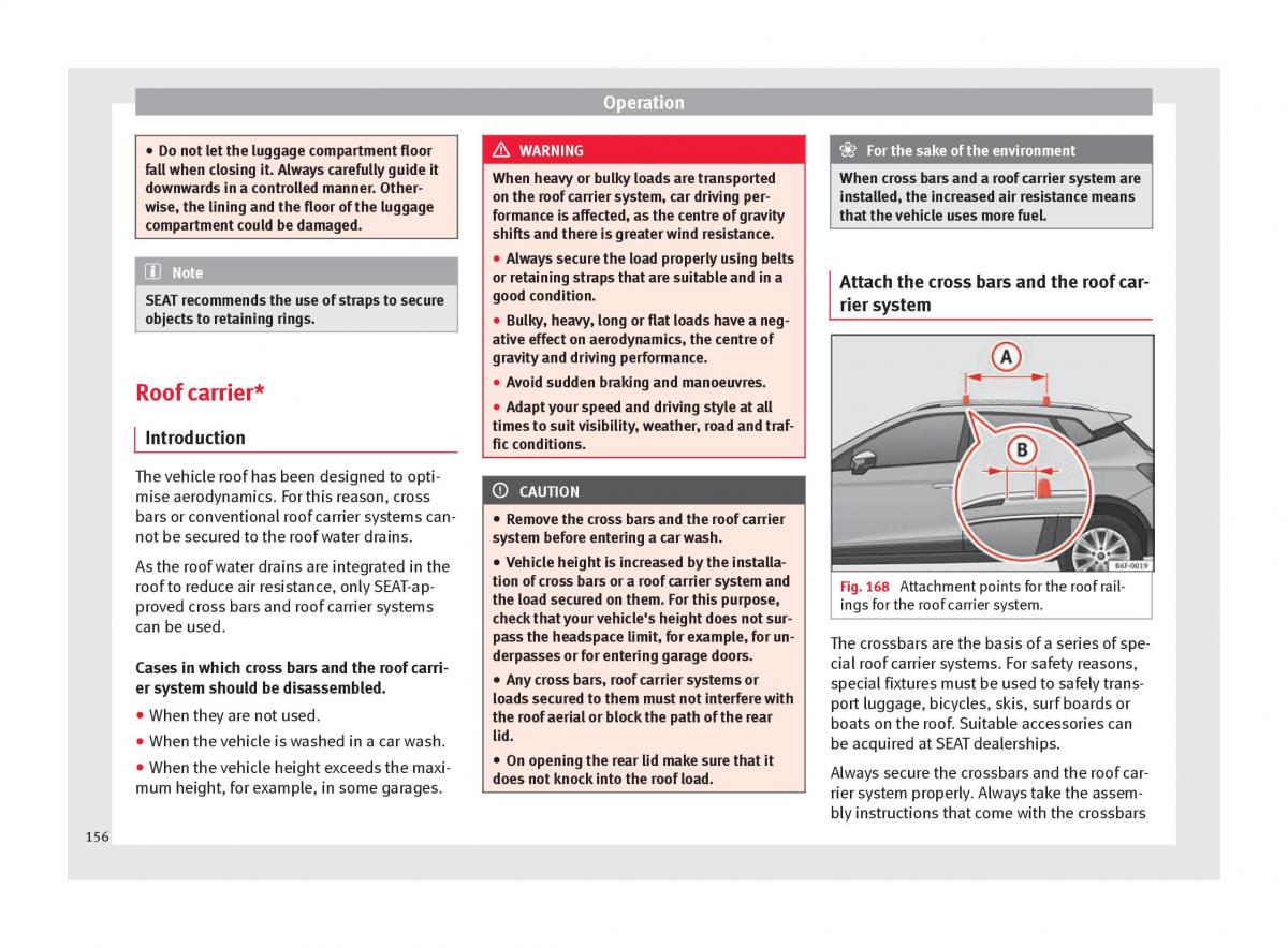 Seat Arona owners manual / page 158