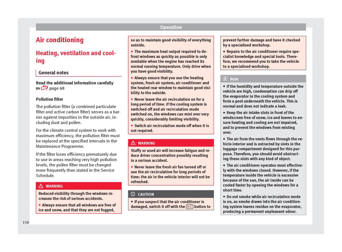 Seat Arona owners manual / page 160