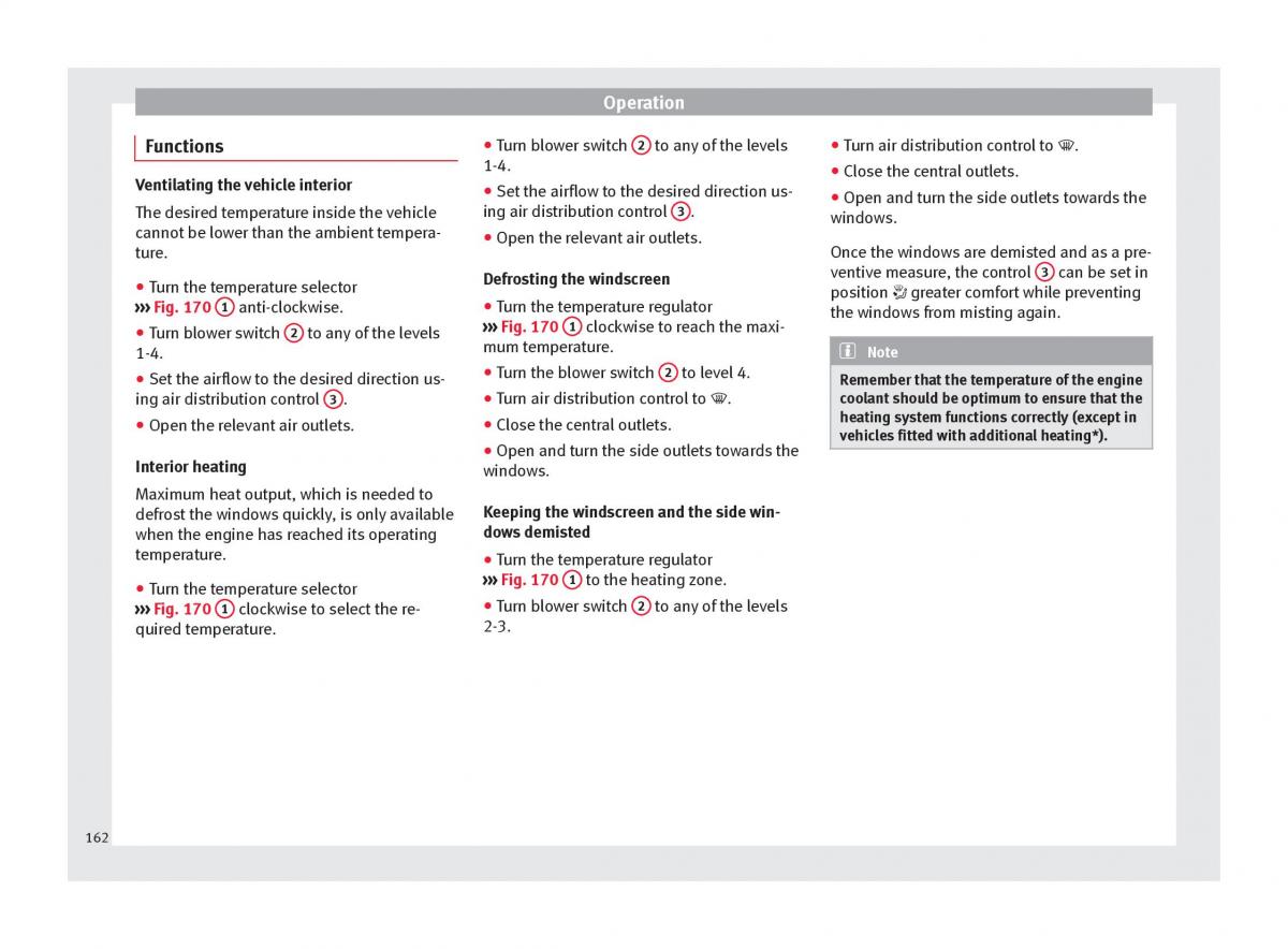 Seat Arona owners manual / page 164