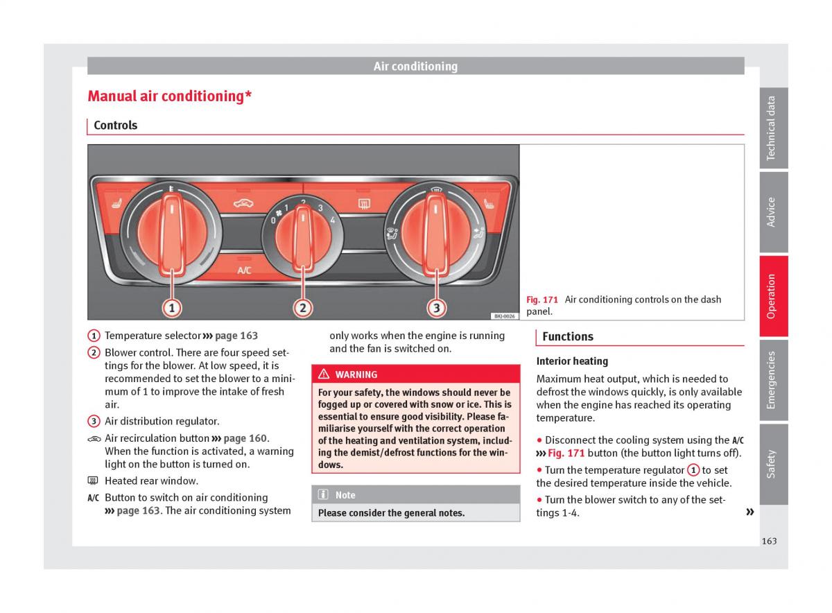 Seat Arona owners manual / page 165