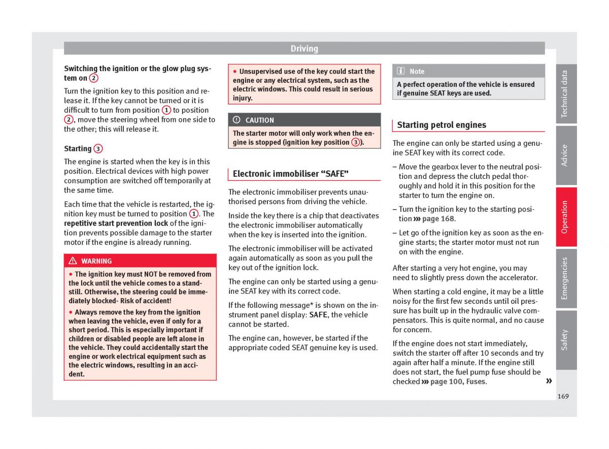 Seat Arona owners manual / page 171