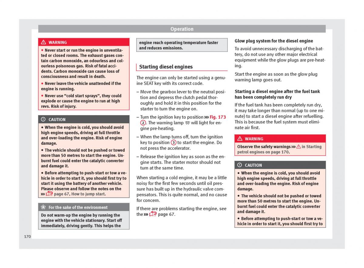 Seat Arona owners manual / page 172