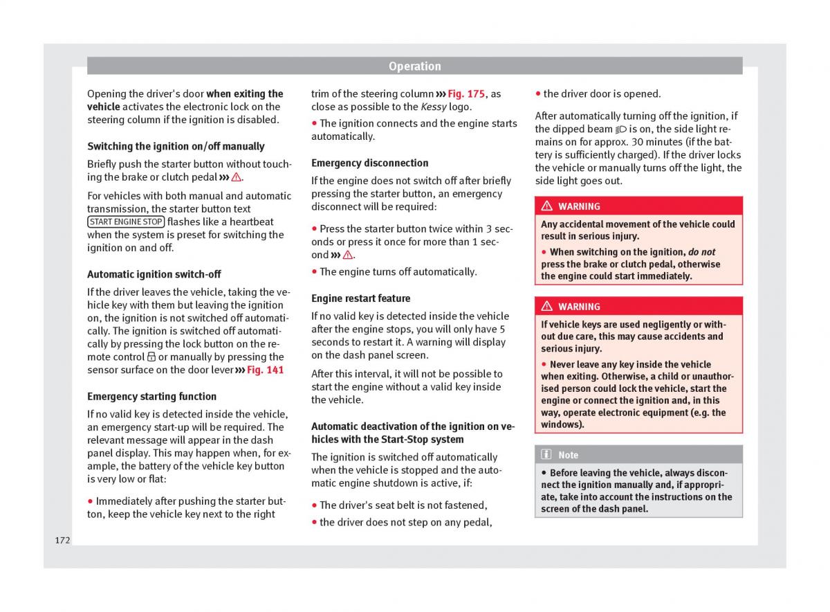 Seat Arona owners manual / page 174