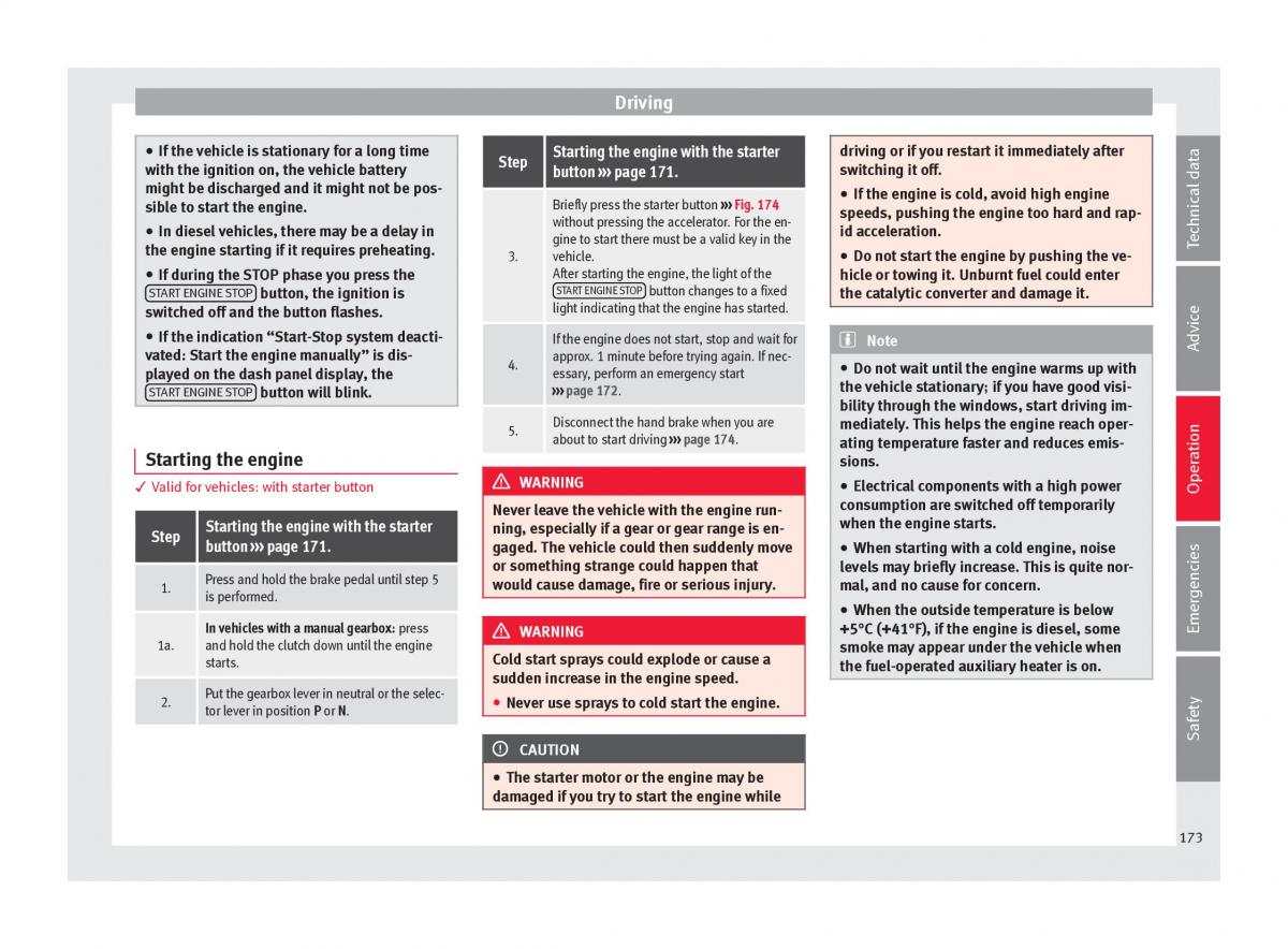 Seat Arona owners manual / page 175