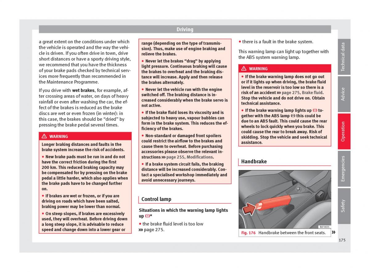 Seat Arona owners manual / page 177