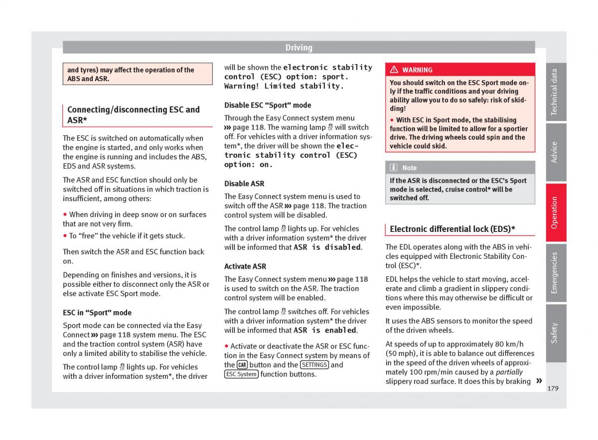 Seat Arona owners manual / page 181