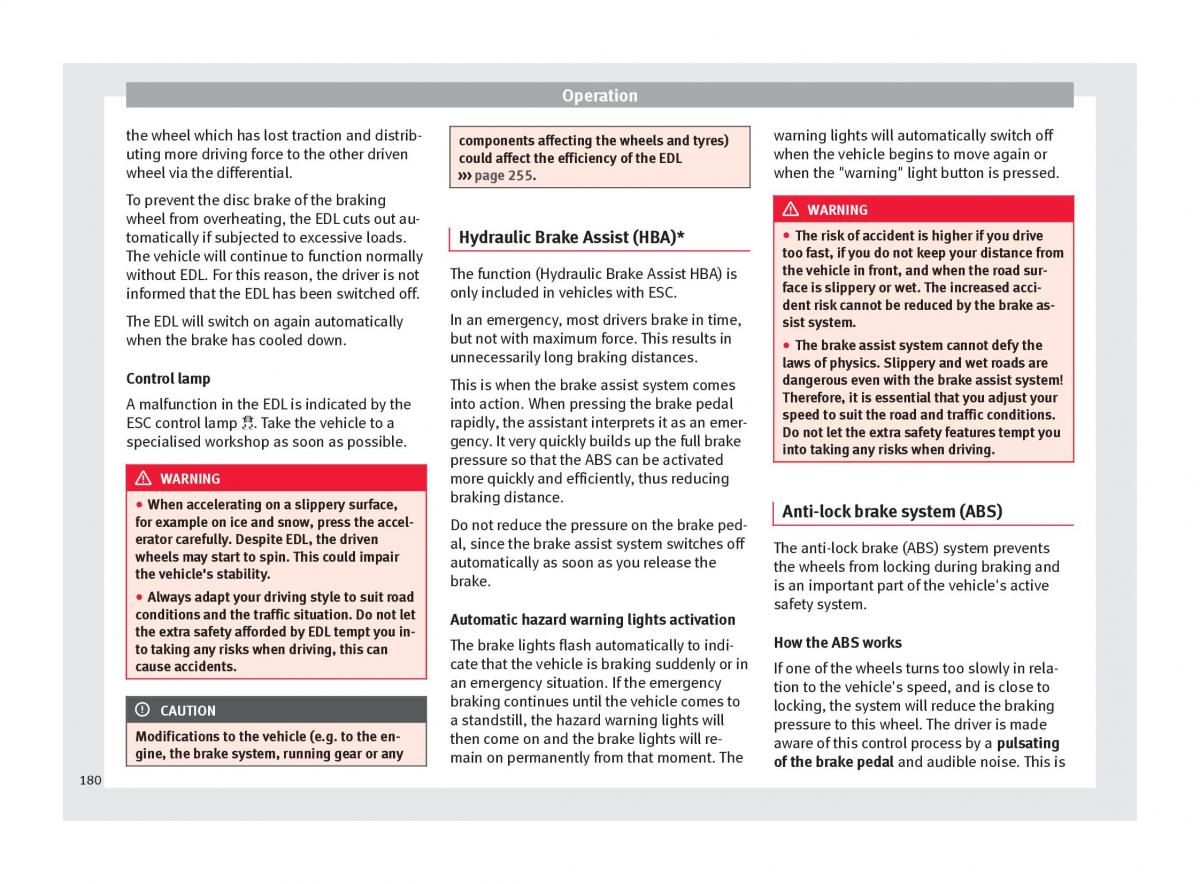 Seat Arona owners manual / page 182