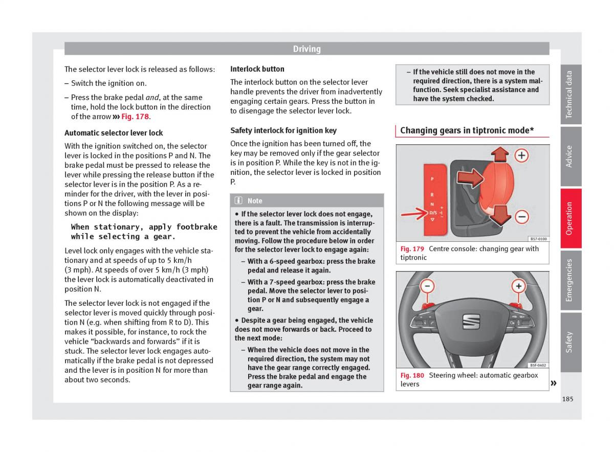 Seat Arona owners manual / page 187