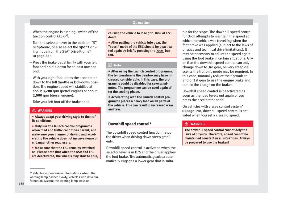 Seat Arona owners manual / page 190