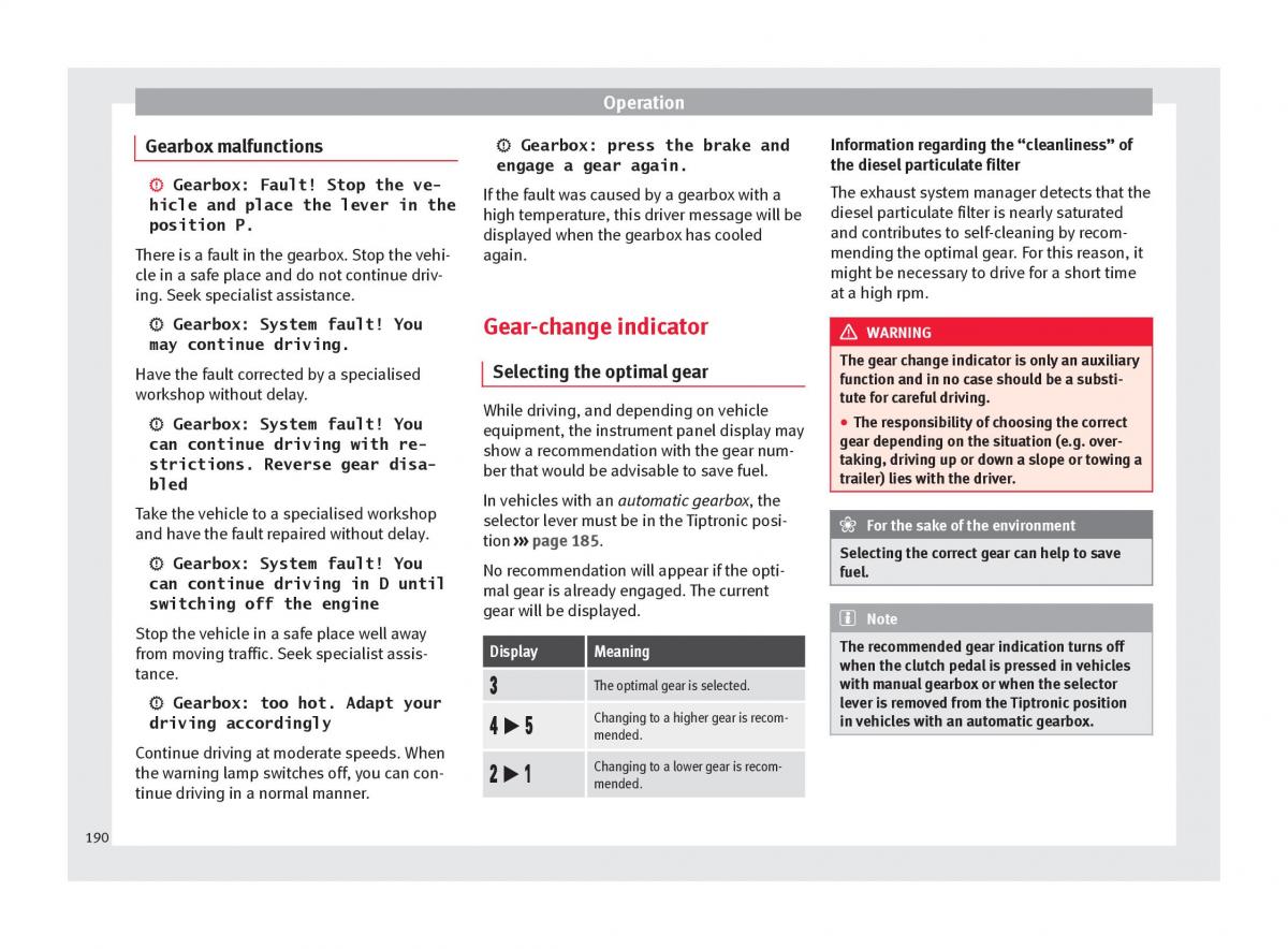 Seat Arona owners manual / page 192