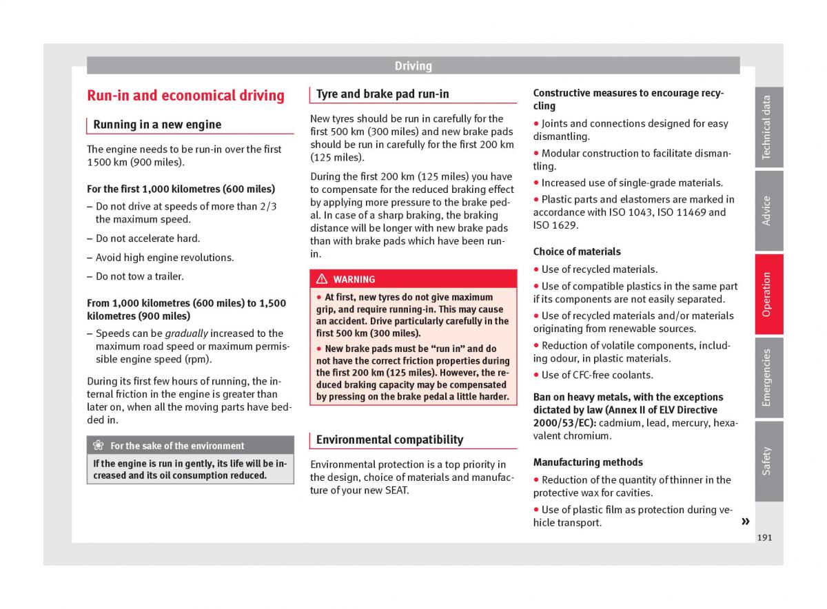 Seat Arona owners manual / page 193