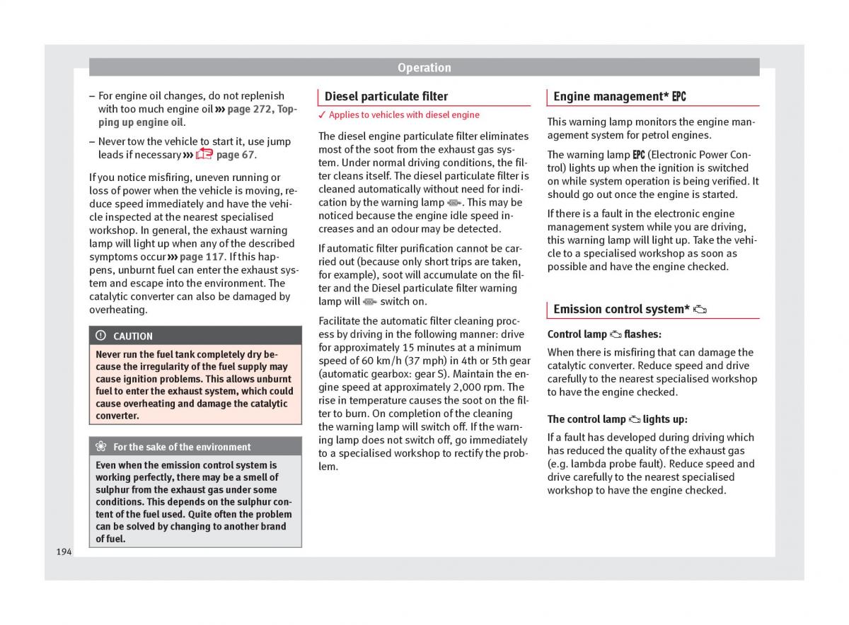 Seat Arona owners manual / page 196