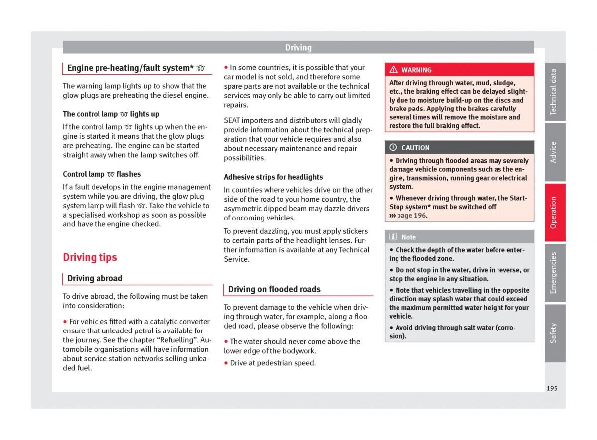 Seat Arona owners manual / page 197