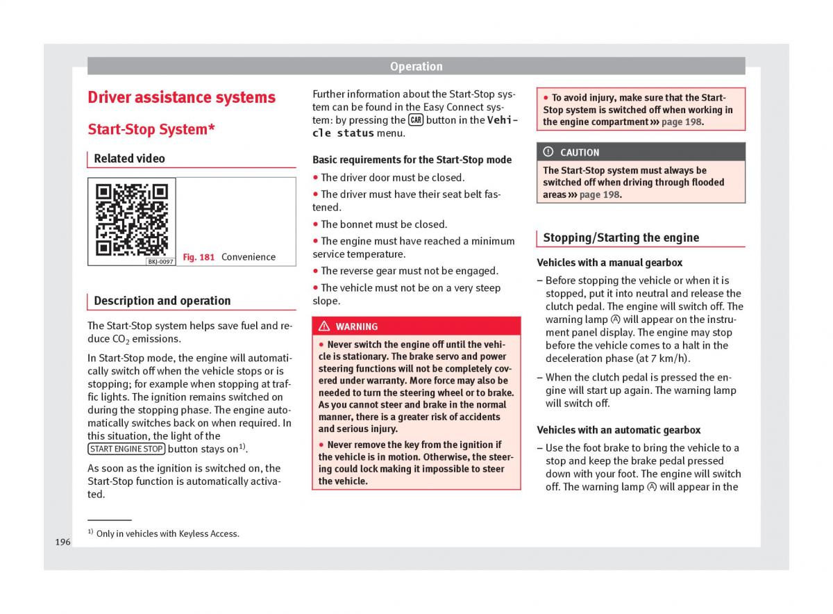 Seat Arona owners manual / page 198