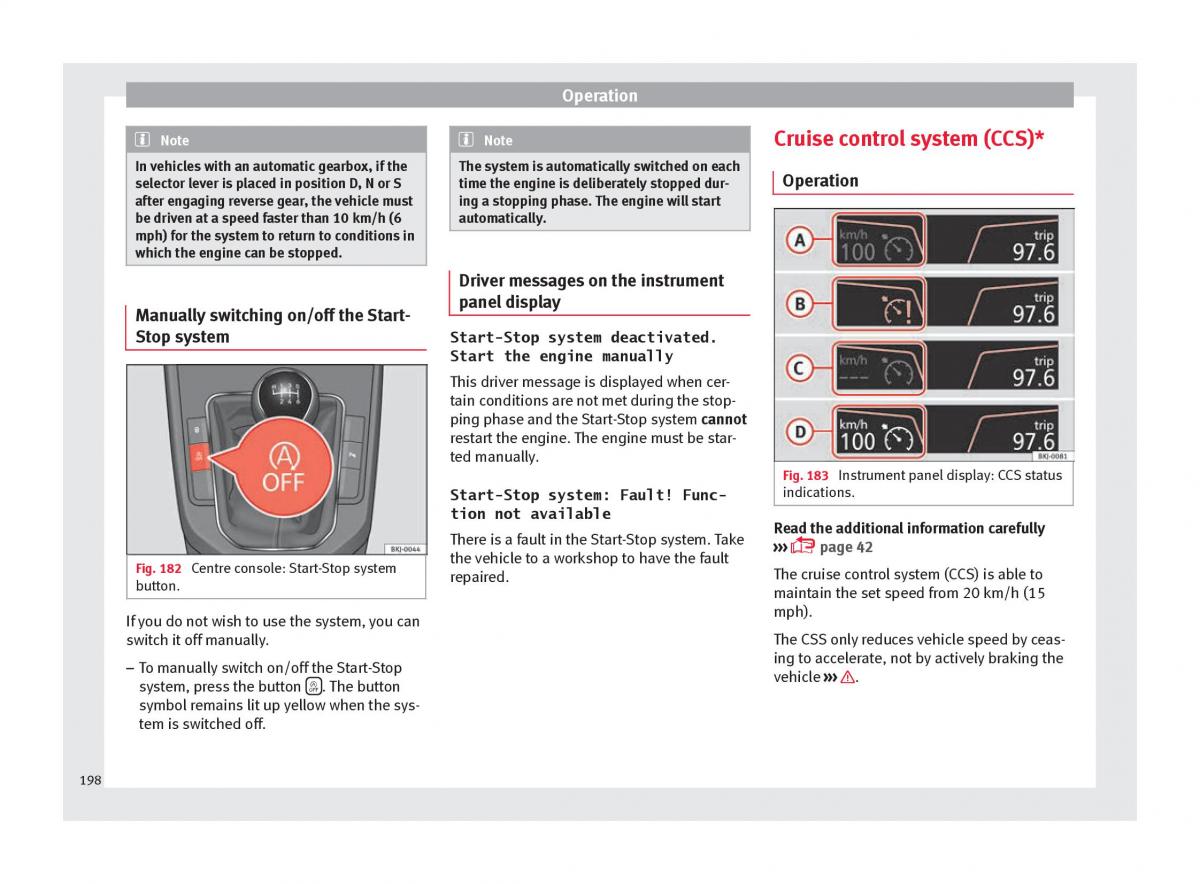 Seat Arona owners manual / page 200