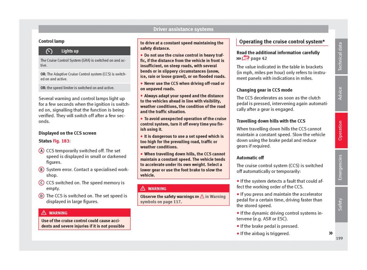 Seat Arona owners manual / page 201