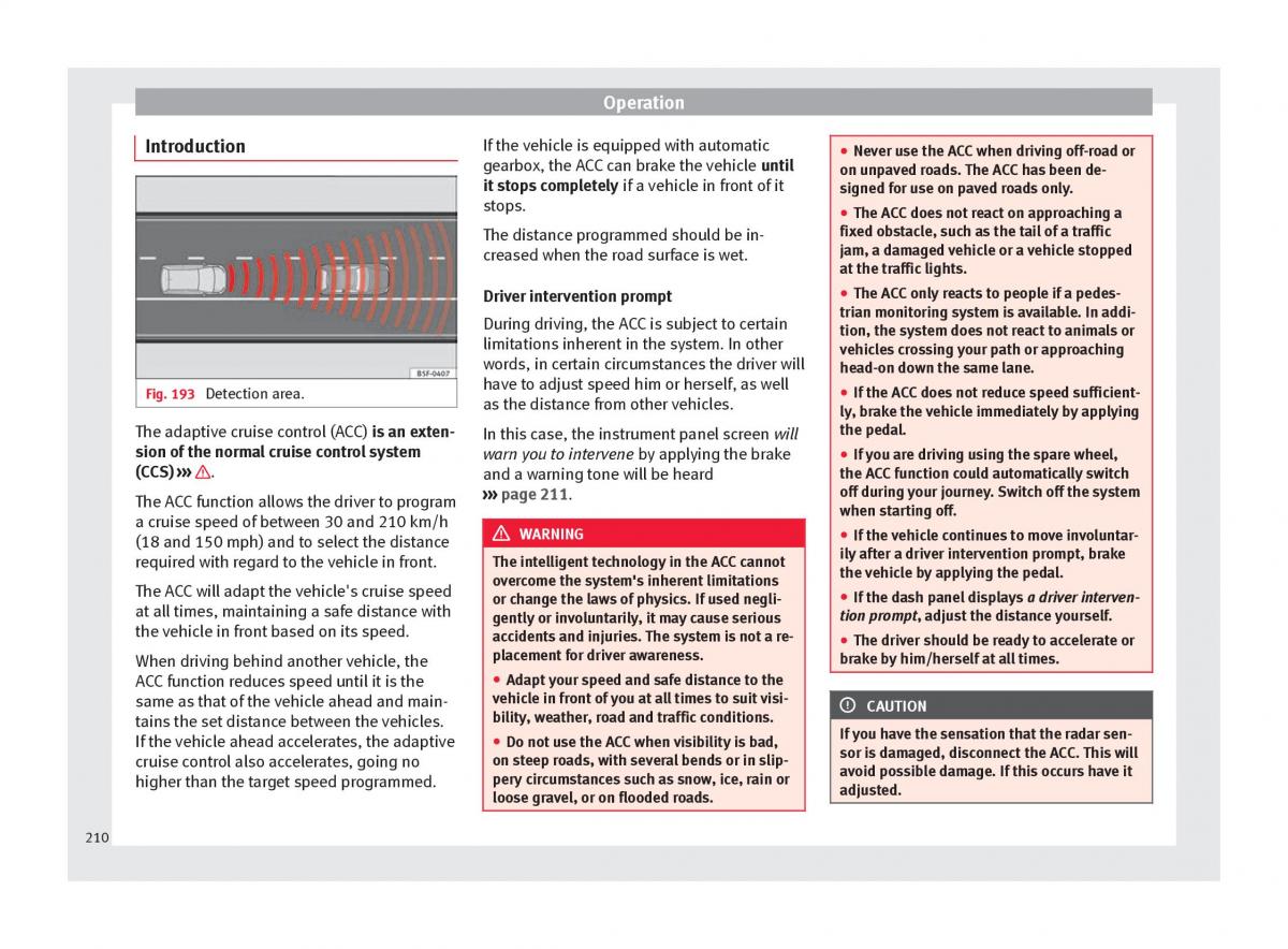 Seat Arona owners manual / page 212