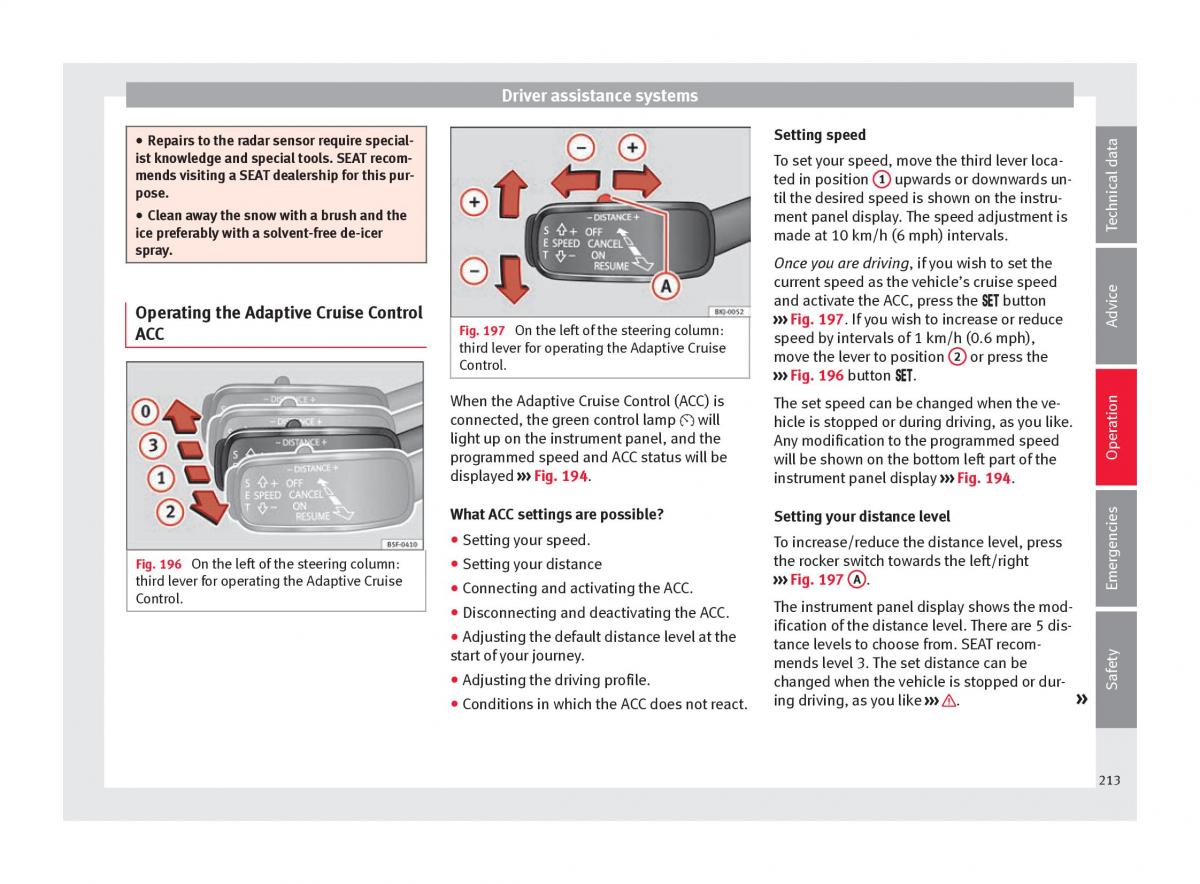 Seat Arona owners manual / page 215