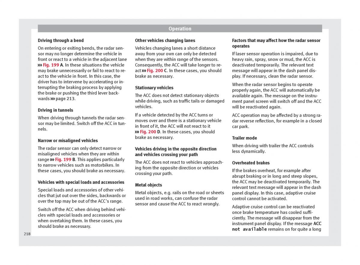 Seat Arona owners manual / page 220