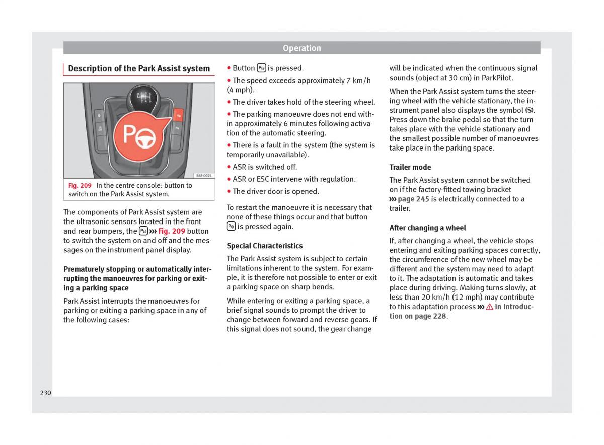 Seat Arona owners manual / page 232