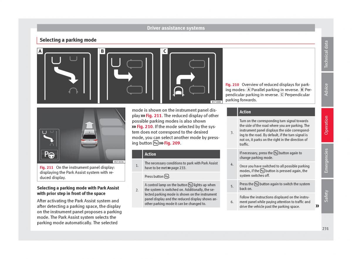 Seat Arona owners manual / page 233