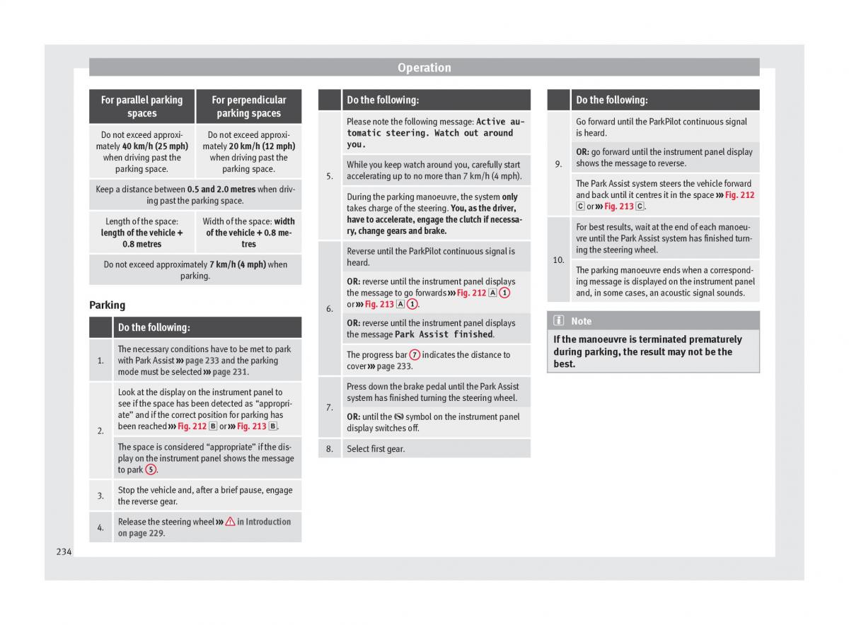 Seat Arona owners manual / page 236