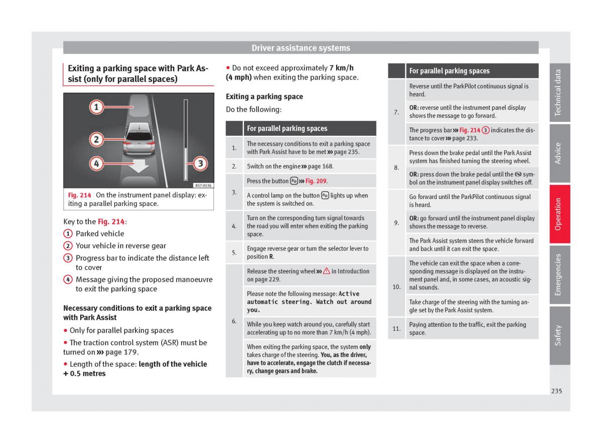 Seat Arona owners manual / page 237