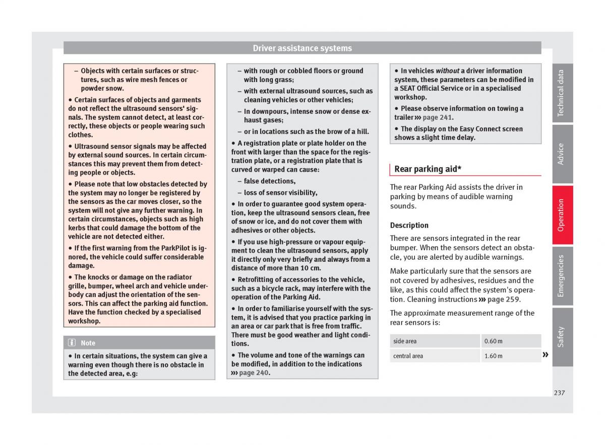 Seat Arona owners manual / page 239