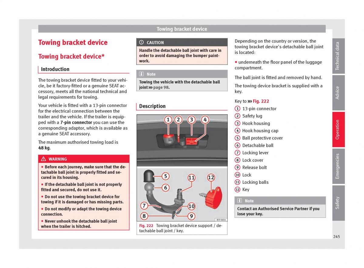 Seat Arona owners manual / page 247