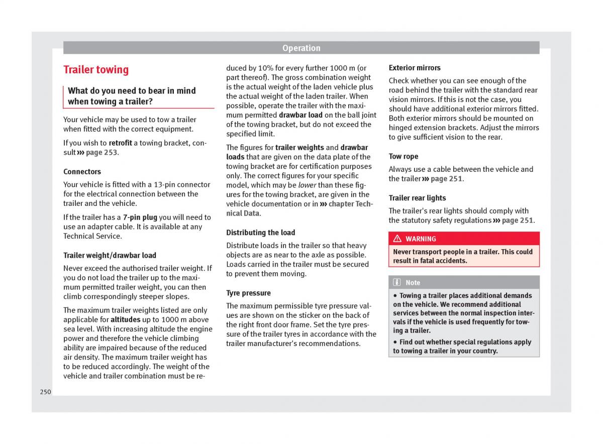 Seat Arona owners manual / page 252