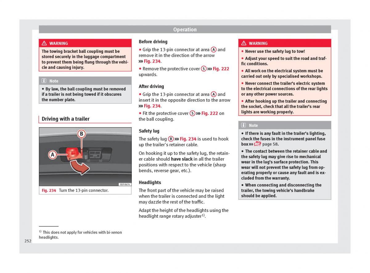 Seat Arona owners manual / page 254