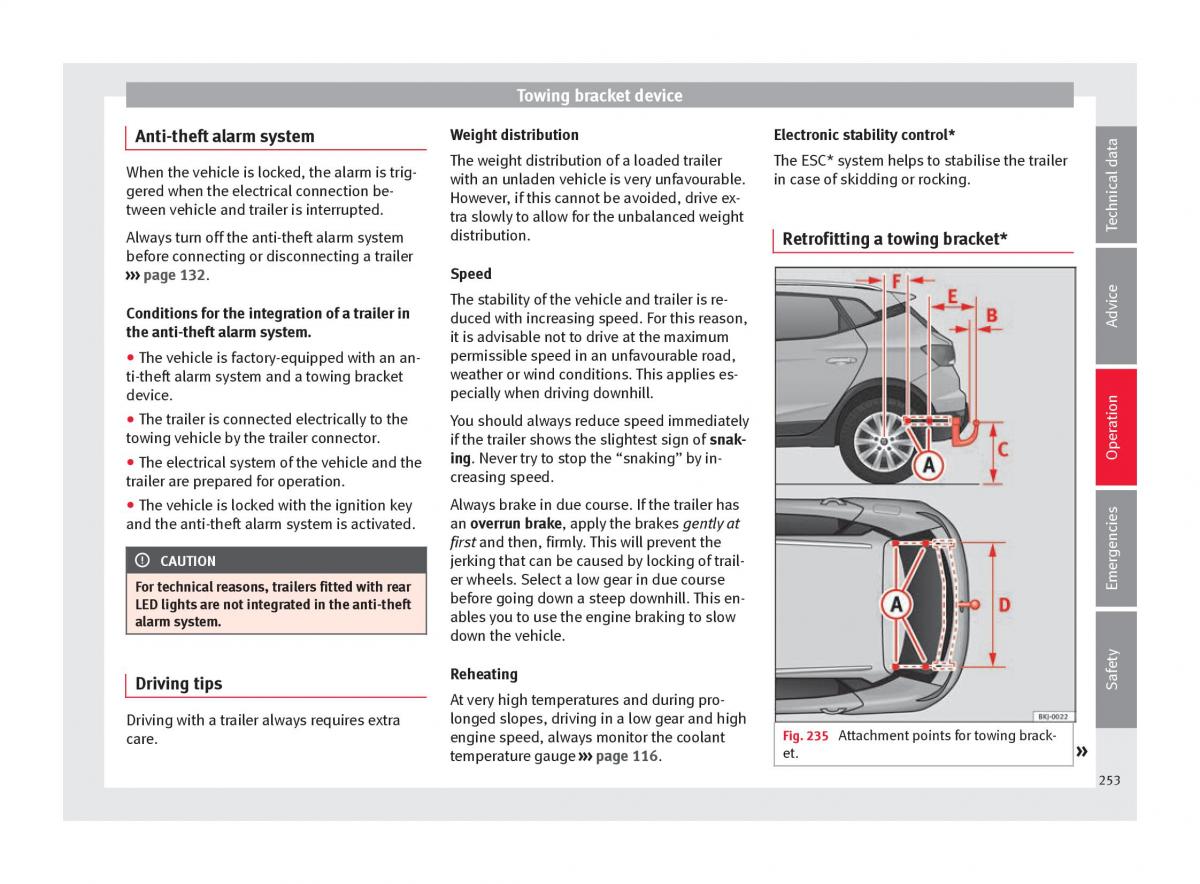 Seat Arona owners manual / page 255