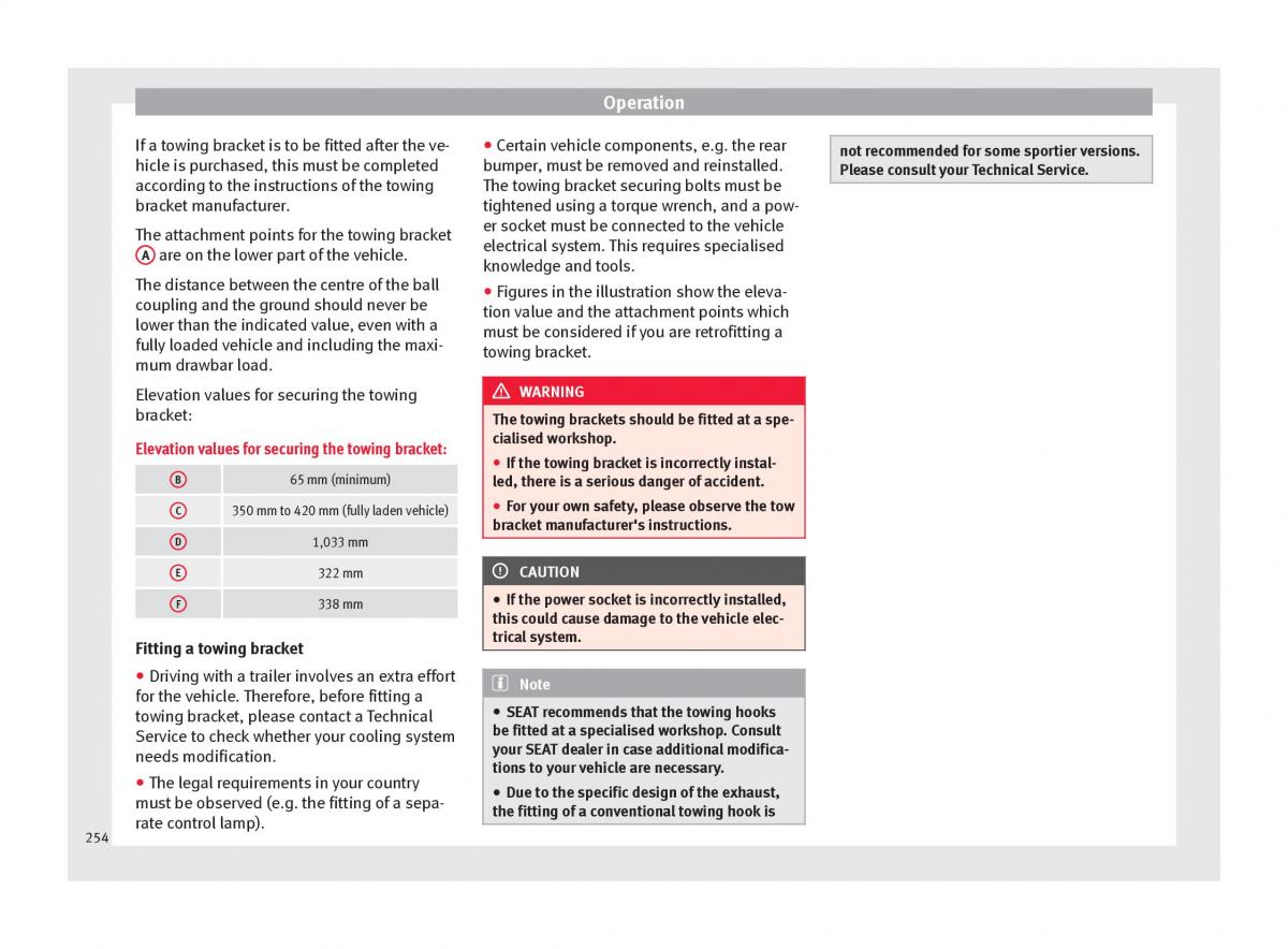 Seat Arona owners manual / page 256