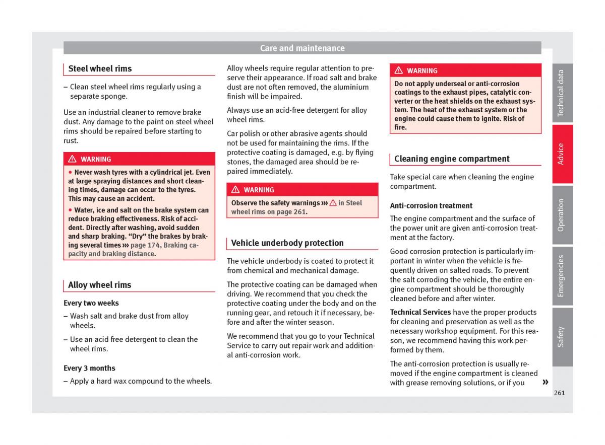 Seat Arona owners manual / page 263