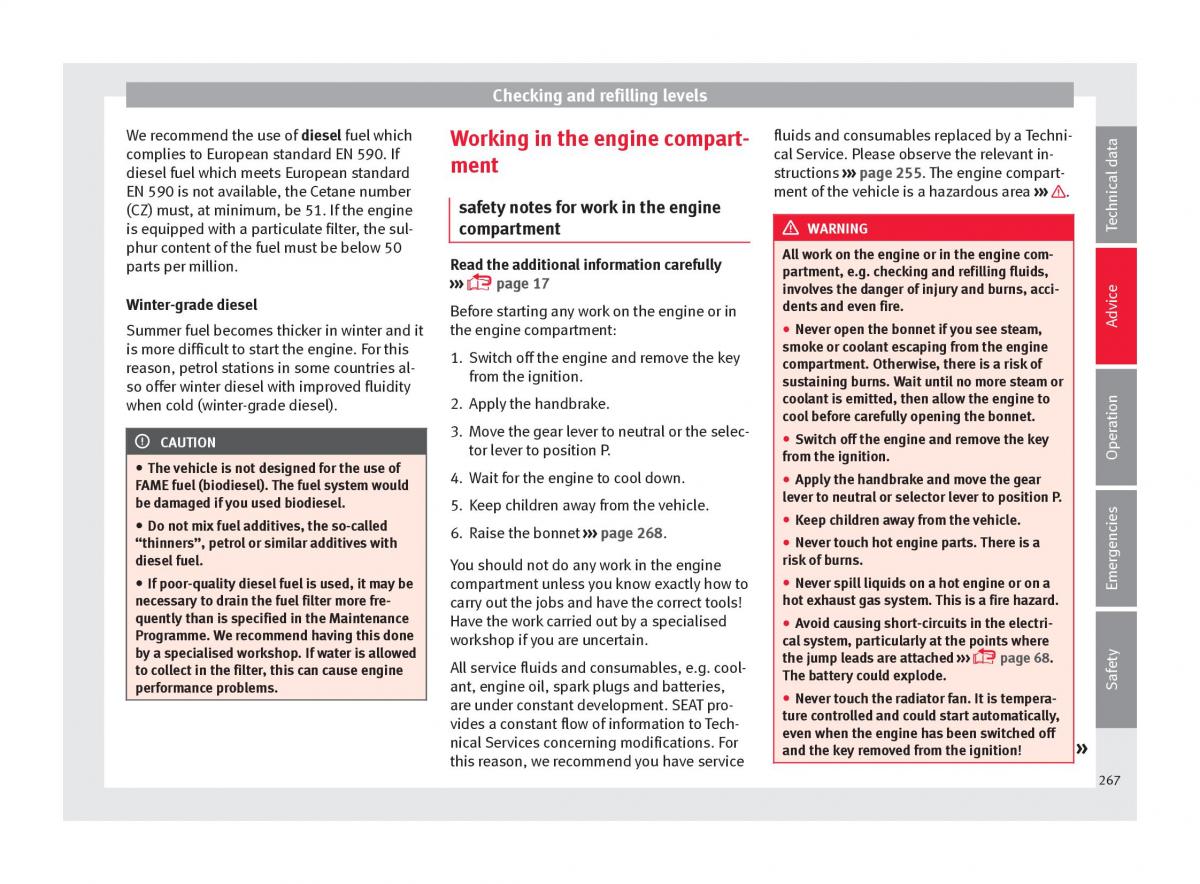 Seat Arona owners manual / page 269