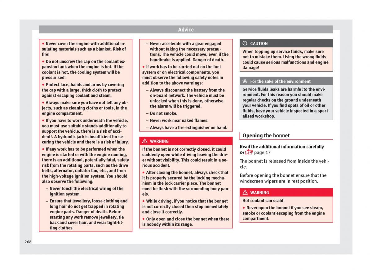 Seat Arona owners manual / page 270