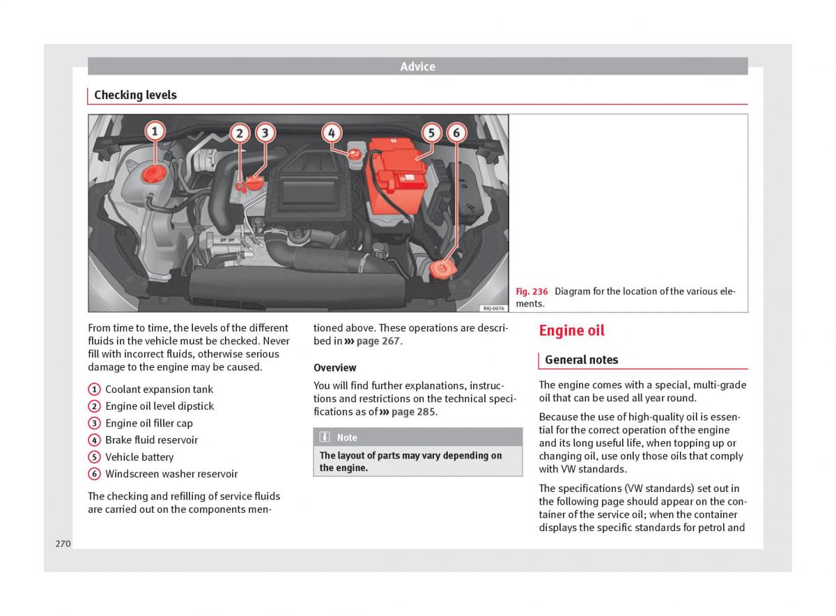 Seat Arona owners manual / page 272