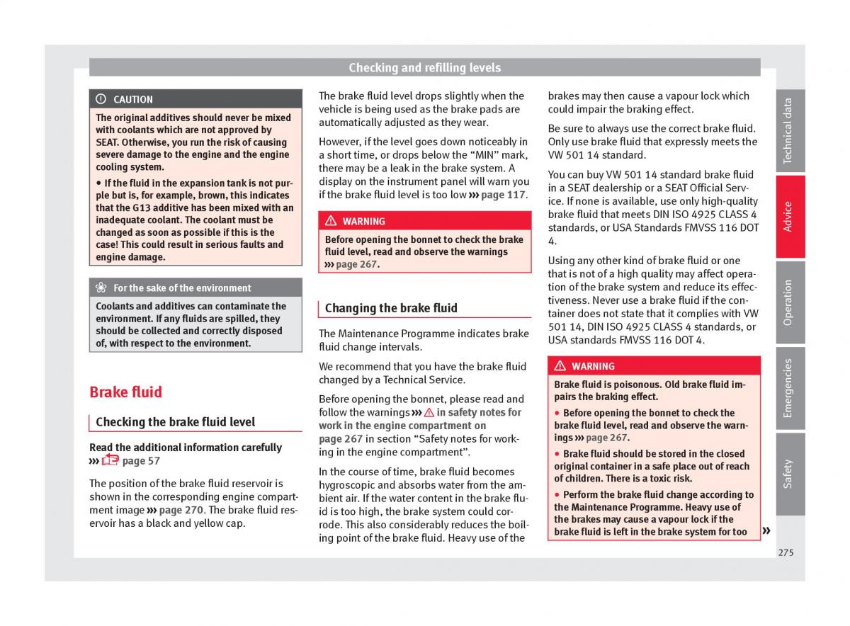 Seat Arona owners manual / page 277