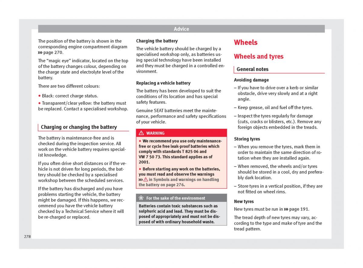 Seat Arona owners manual / page 280