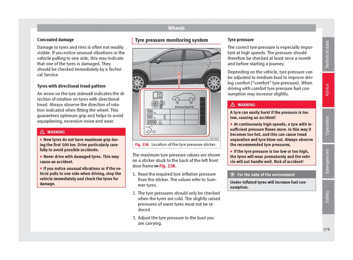 Seat Arona owners manual / page 281